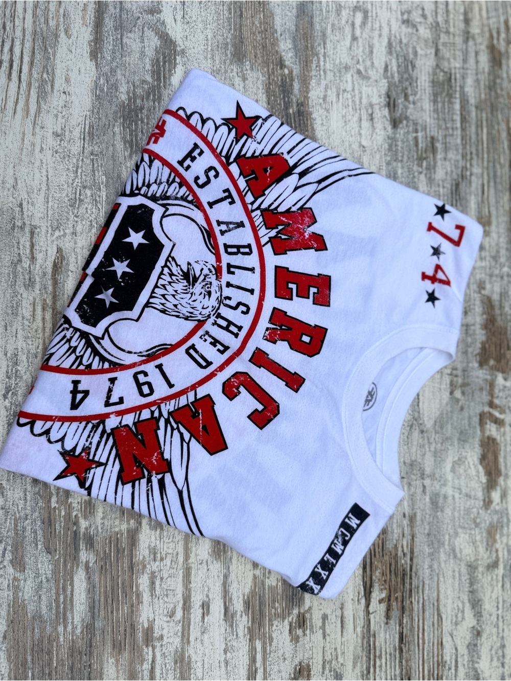 Affliction Bold and Vibrant American Customs Men's Tee Shirt His Size Large - Picture 8 of 10